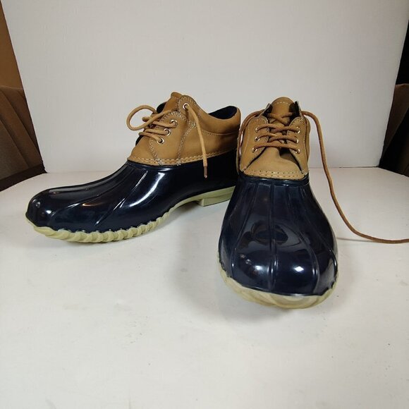 Tommy Hilfiger Duck Ankle Boots, Perfect for Winter, Wheat & Navy Waterproof - Picture 3 of 7